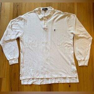 Polo by Ralph Lauren Classic White Long Sleeve Shirt, Size XL
